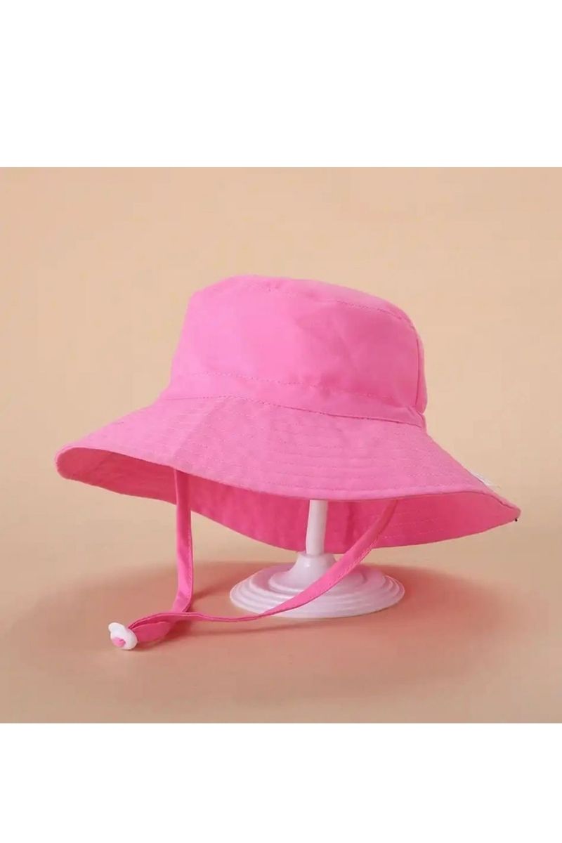 Petityu Upf50+ Güneş Korumalı Pembe Düz Renk Şapka