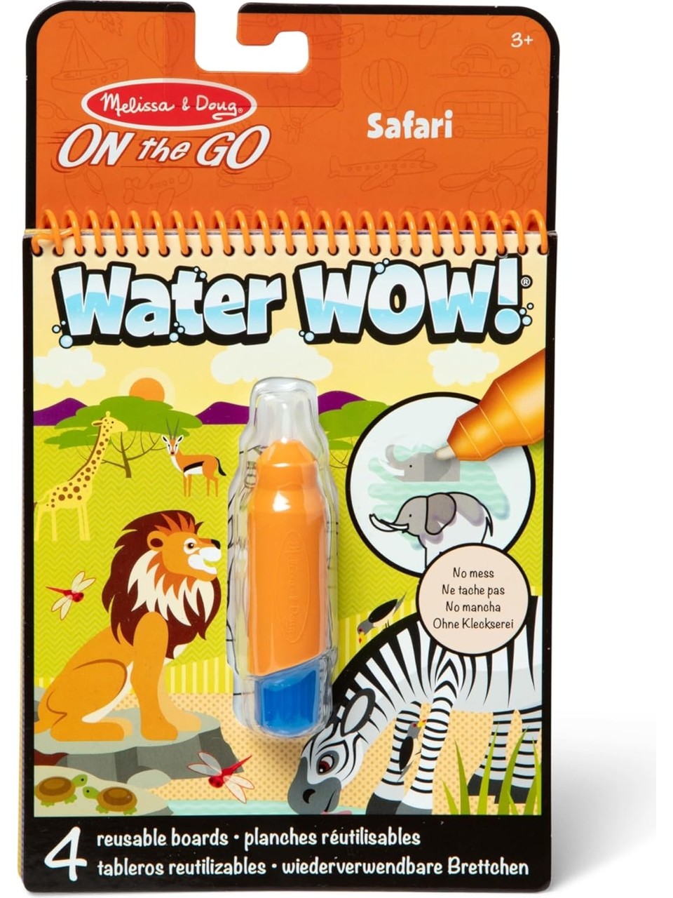 Water Wow! Su ile boyama kitabı - Safari