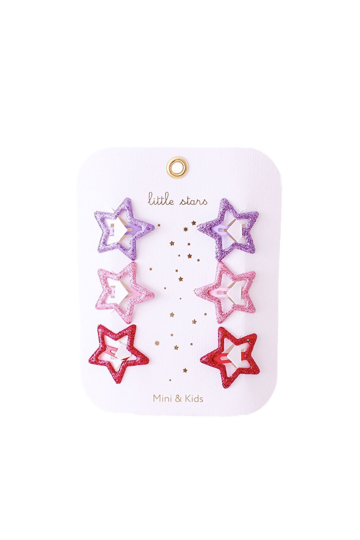 Mini And Kids Hair Clip, Mini Star Clip - Glitter Lilac