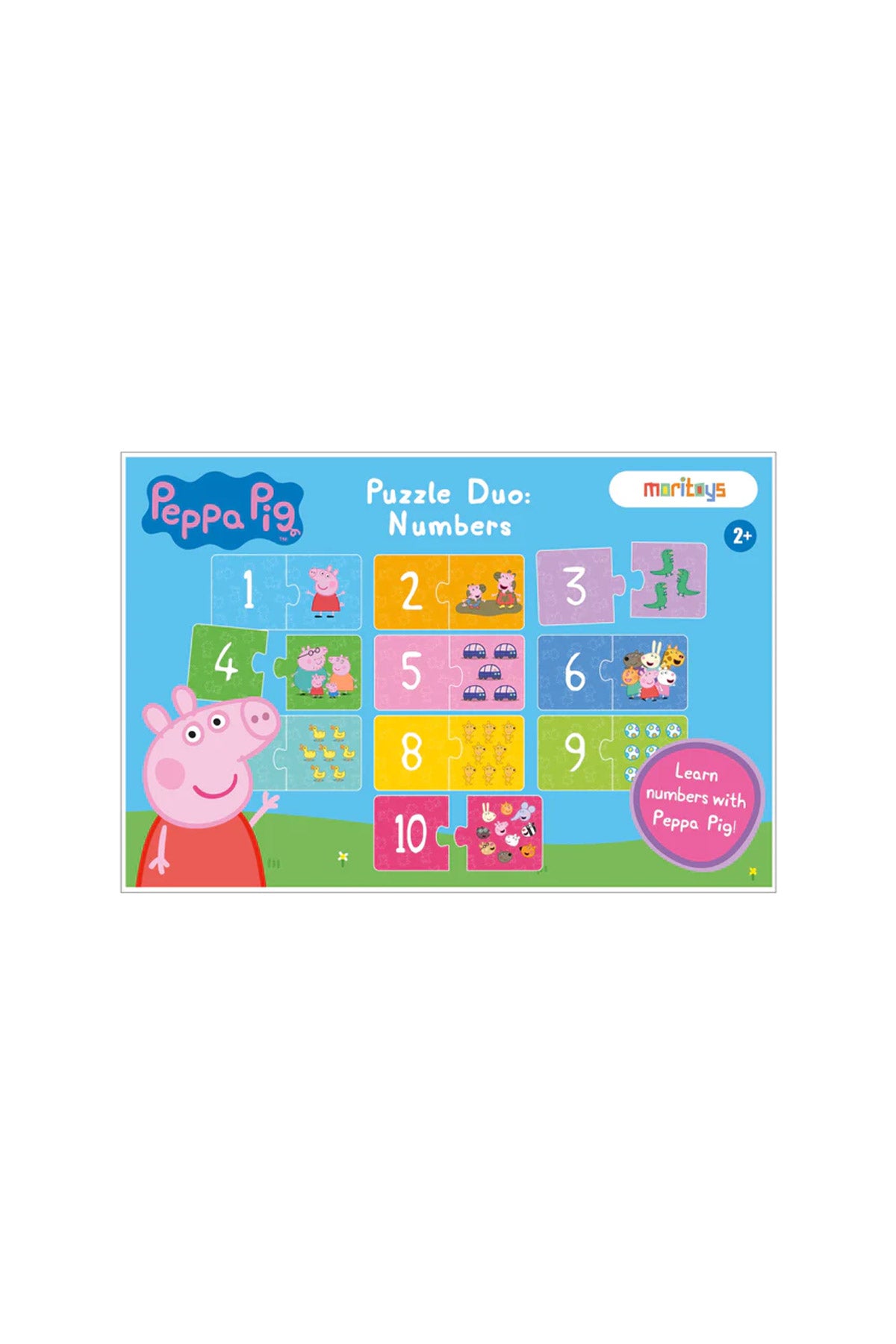 Moritoys Peppa Pig İkili Puzzle Sayılar 10'lu Yapboz Seti