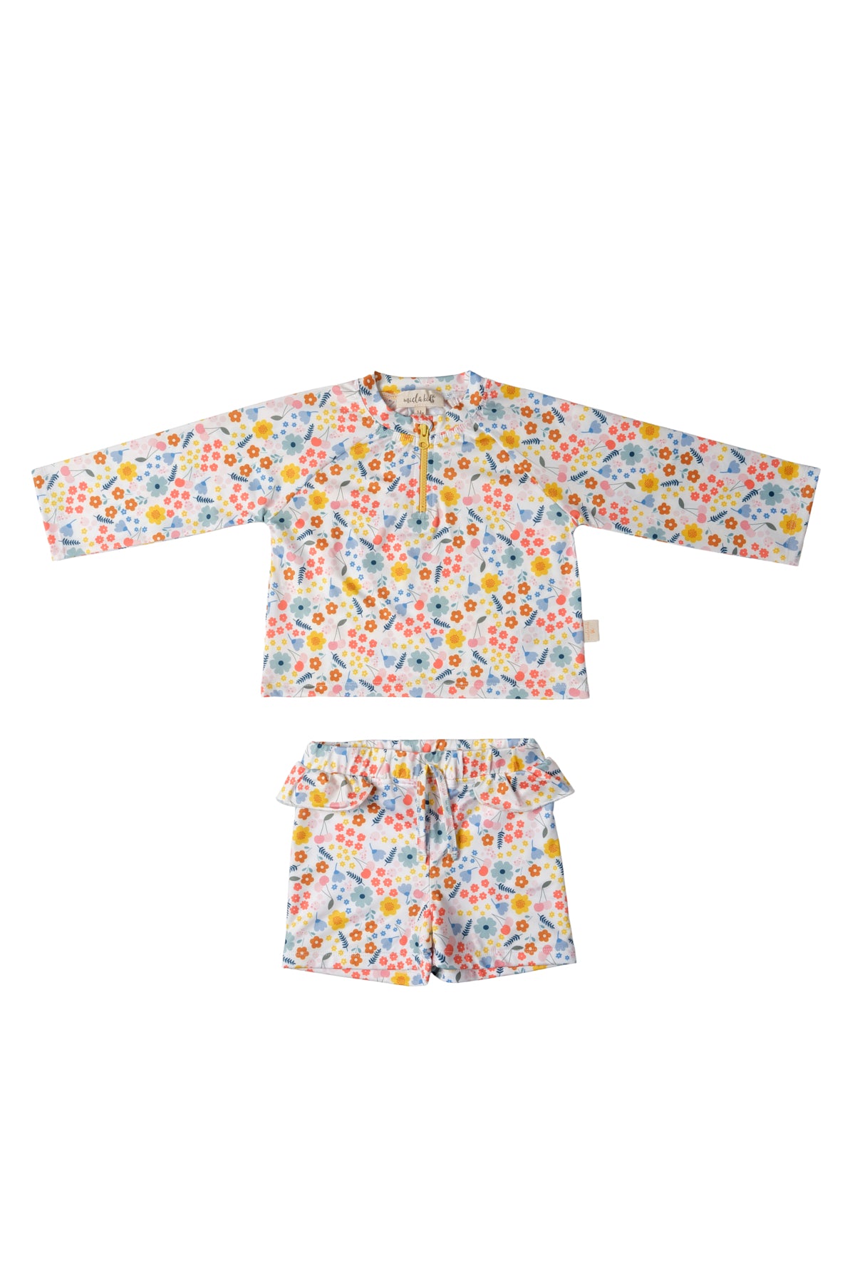 UV Korumalı Alt Üst Kız Bebek Set - Pretty Floral