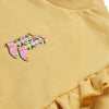 Fırfır Detaylı Sweatshirt - Açık Sarı
