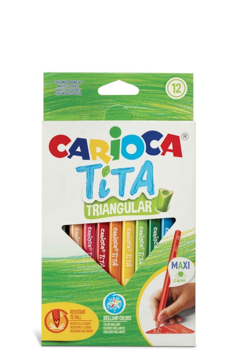 Carioca Tita Maxı Üçgen Kuru Boya Kalemi 12'li
