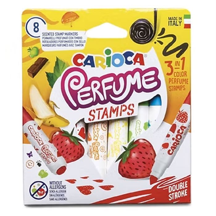 CARİOCA KOKULU DAMGALI JUMBO KEÇELİ KALEMİ 8'Lİ