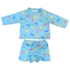UV Korumalı Alt Üst Erkek Bebek Set - Dinoland Mint