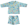 UV Korumalı Alt Üst Erkek Bebek Set - Dinoland Mint