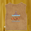 Carousel Peluş Yelek - Karamel