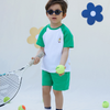 Tennis Cartoon Kontrast Detaylı Oversize Tişört ve Şort Takım