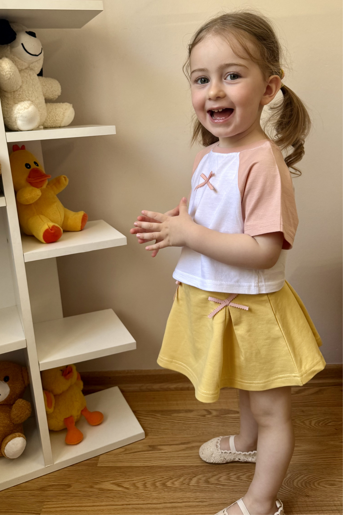 Kurdela Detaylı Etek - Butter Yellow