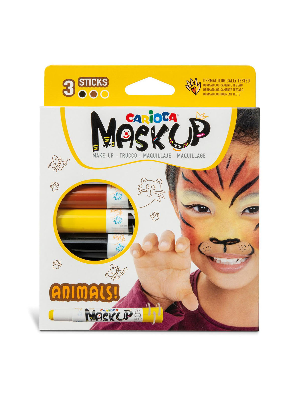 Carioca Face Paint 6 Gr. 3 Colors Animals