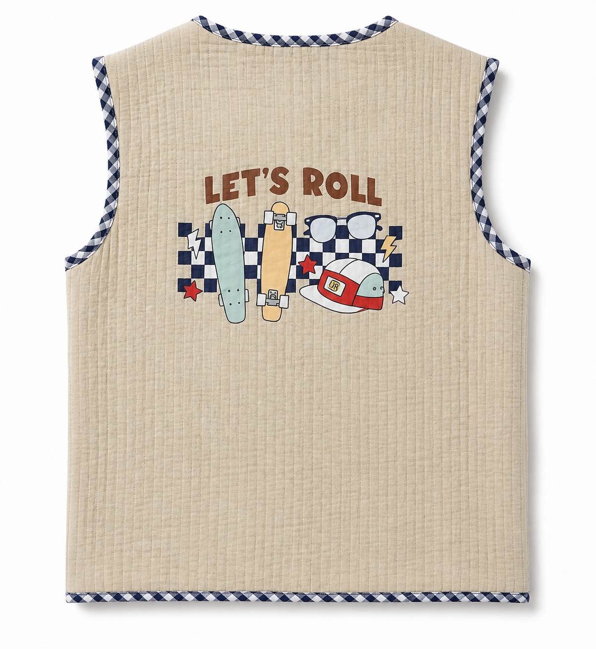 Let's Roll Kapitone Yelek Bej