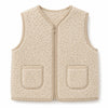 Cherry Shine Plush Vest - Beige