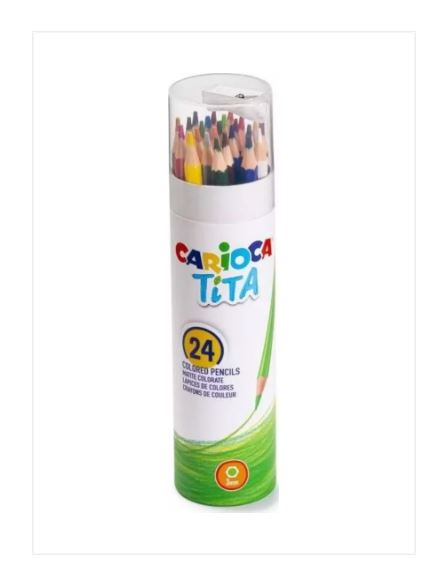 CARİOCA TİTA KURU BOYA KALEMİ 24'LÜ (TÜPTE)