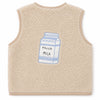 Fresh Milk Plush Baby Vest - Beige