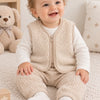 Fresh Milk Plush Baby Vest - Beige