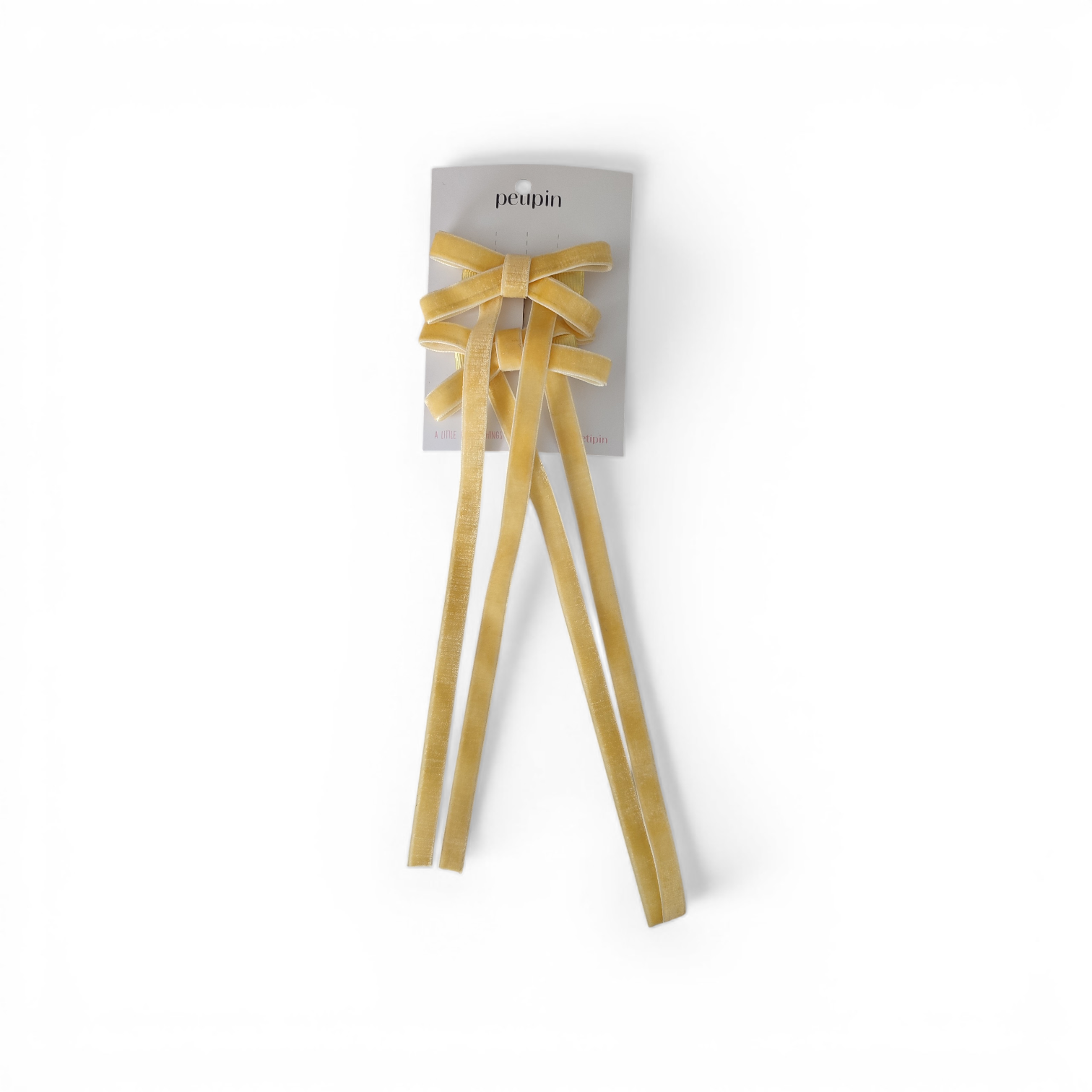 Petipin İkili Kadife Sarı Fiyonk