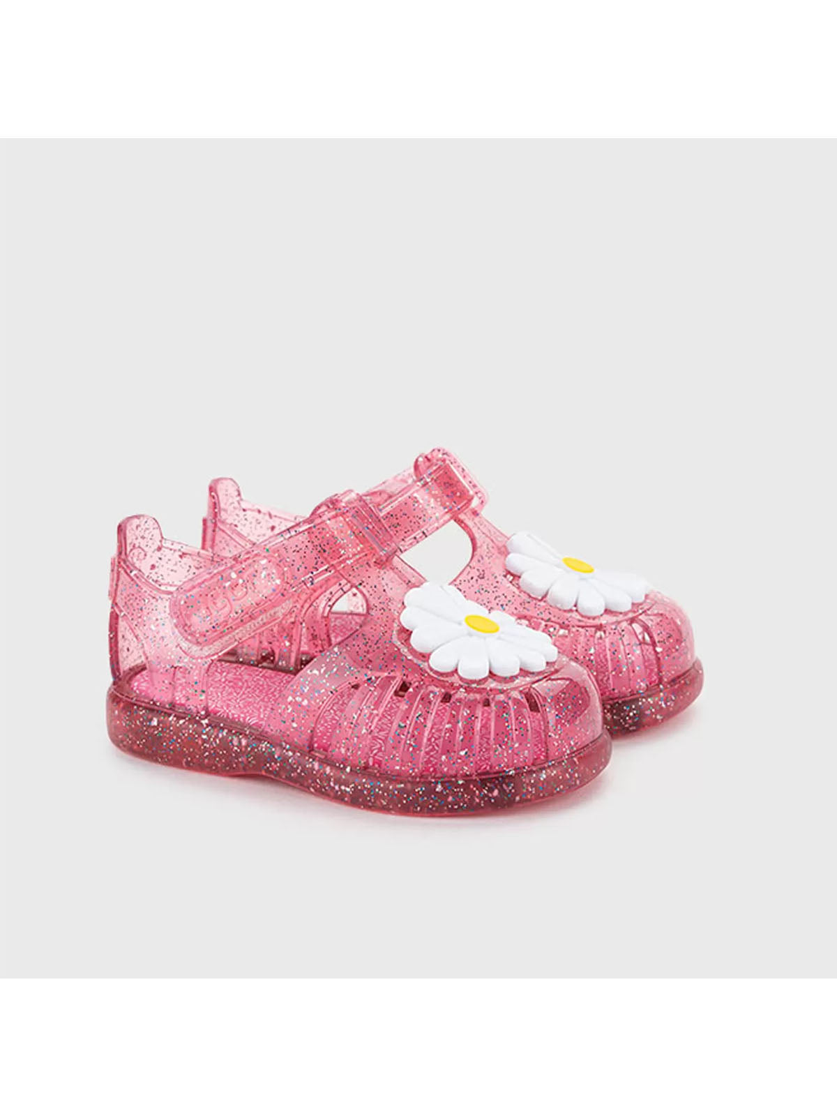 Igor Kids Velcro Sandals Tobby Gloss Flor - Fucsia Multi Glitter