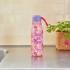Rice Paslanmaz Çelik Suluk (500ml) - Pembe - Çiçek Baskılı