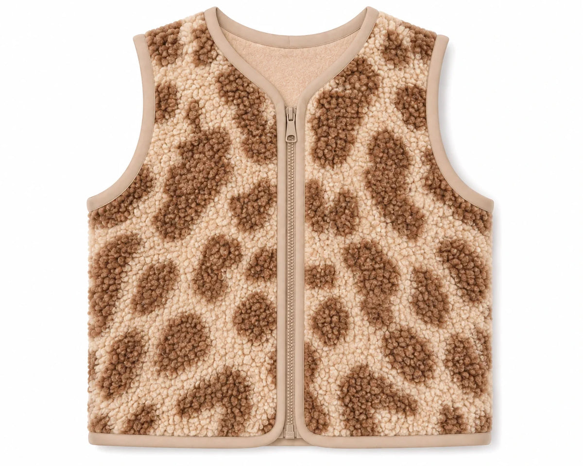 Little One's Heart Peluş Bebek Yeleği - Leopar