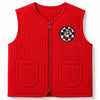 Quilted Vest with Contrast Piping 