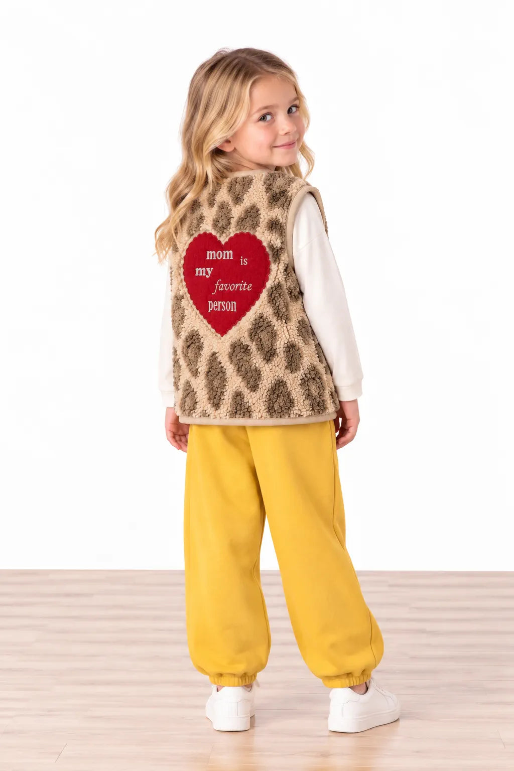 Little One's Heart Peluş Yelek - Leopar