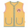 Quilted Vest with Contrast Piping 