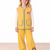 Quilted Vest with Contrast Piping 
