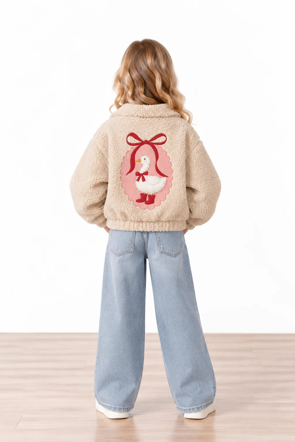 Maison Goose Plüsch Bomberjacke - Beige