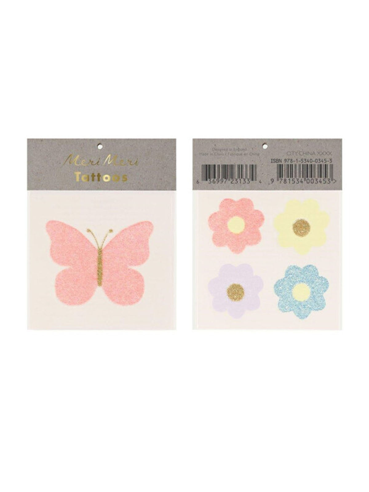 Meri Meri - Butterfly And Flower Temporary Tattoo