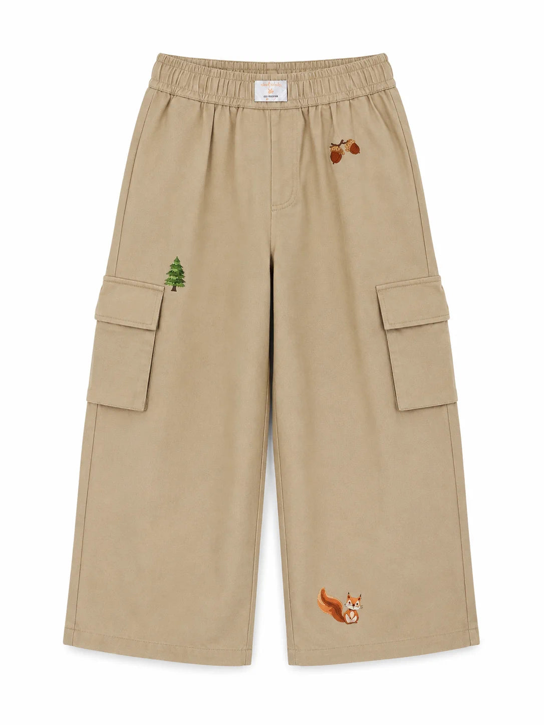 Tiny Stories Gabardin Kargo Bol Paça Pantolon - Bej