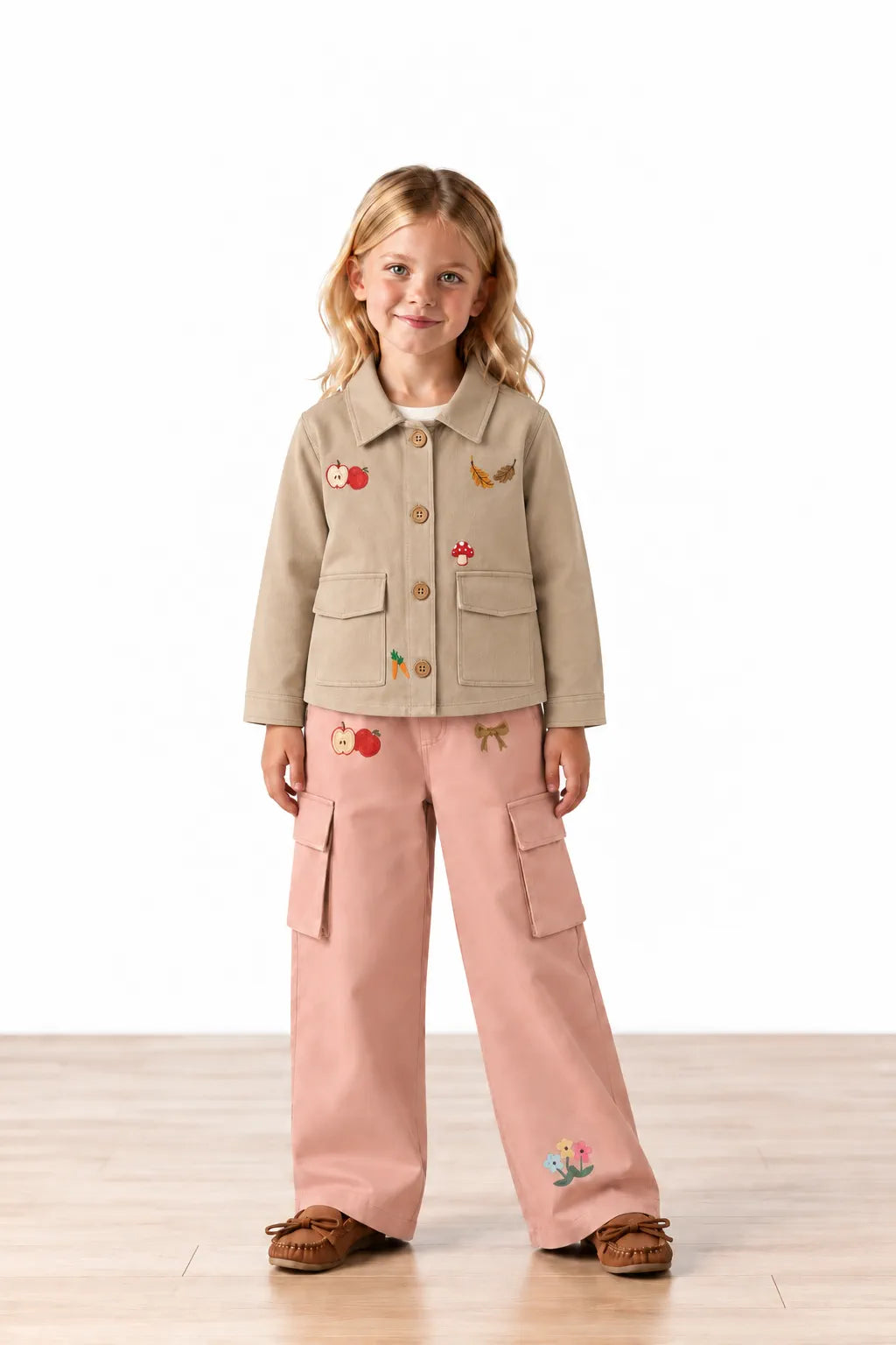 Tiny Stories Gabardin Kargo Bol Paça Pantolon - Somon