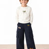 Tiny Stories Gabardin Kargo Bol Paça Pantolon - Gece Mavisi