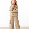Tiny Stories Gabardin Kargo Bol Paça Pantolon - Bej