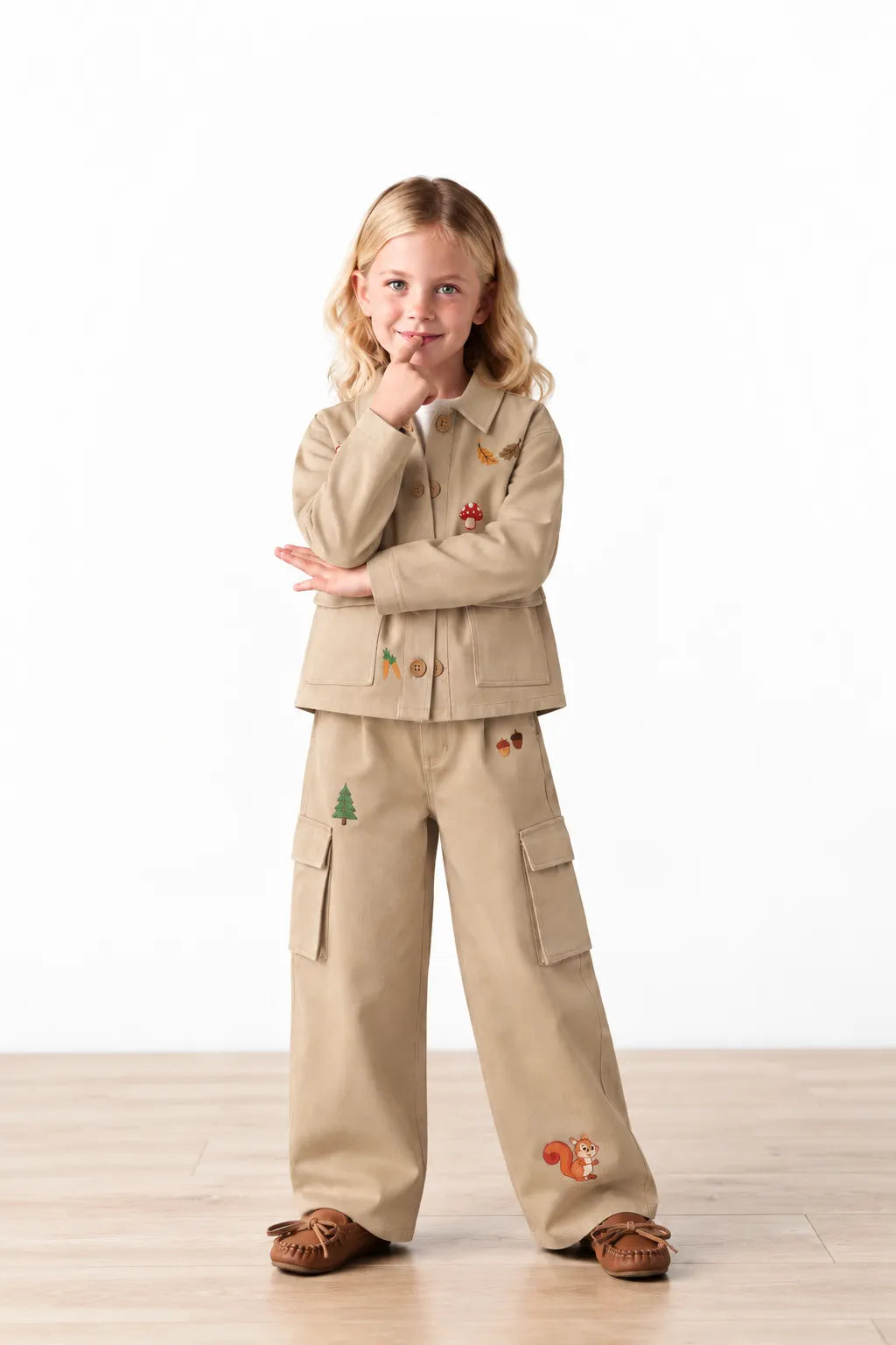 Tiny Stories Gabardin Kargo Bol Paça Pantolon - Bej