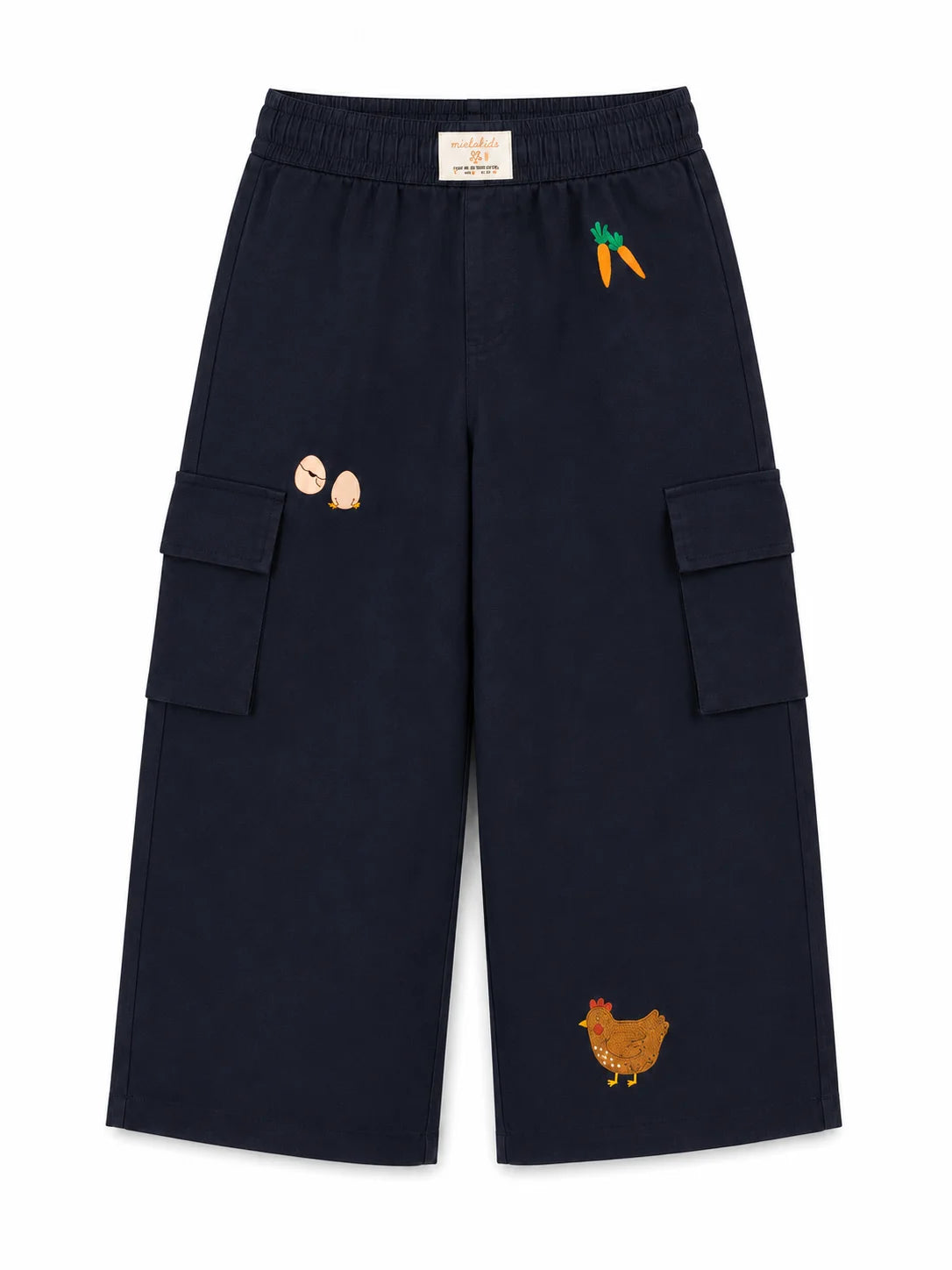Tiny Stories Gabardin Kargo Bol Paça Pantolon - Gece Mavisi