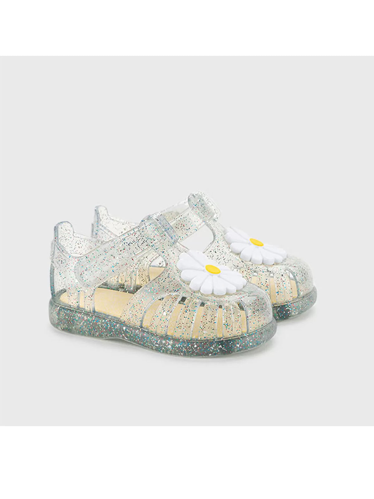 Igor Kids Velcro Sandals Tobby Gloss Flor - Transparente Multi Glitter