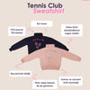 Tennis Club Koleksiyonu Çocuk Takımı – Sweatshirt, Ribana Tayt ve Büstiyer Seti Somon
