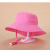 Petityu UPF50+ Sonnenschutz-Rosa einfarbiger Hut 