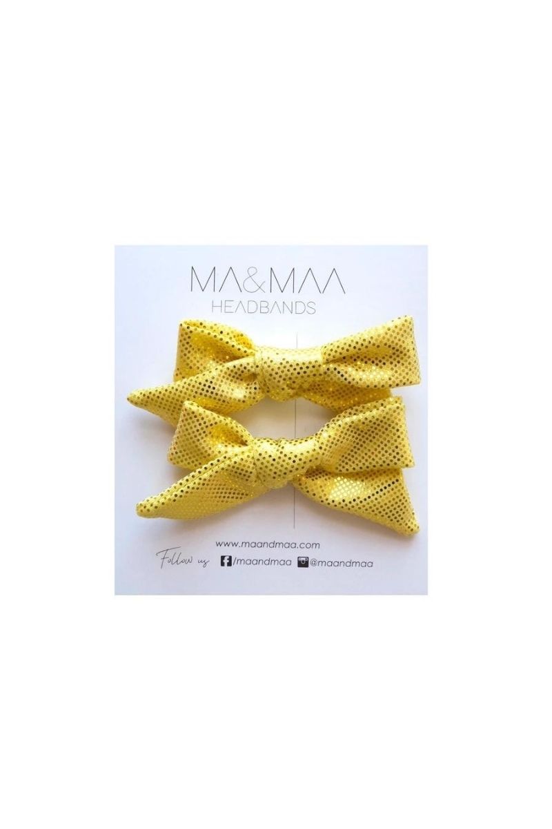 Ma & Maa Yellow Mermaıd - Mini Twist Fiyonk Set