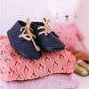 Mini- und Kinder-Stiefeletten aus echtem Leder, Liberty London Mini-Loafer aus echtem Leder mit Stoffschnürsenkeln – Marineblau