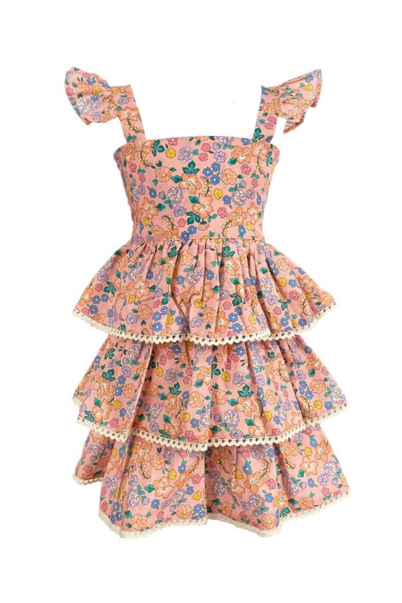 Le Petit Mico Olivia Lastikli Fırfırlı Elbise