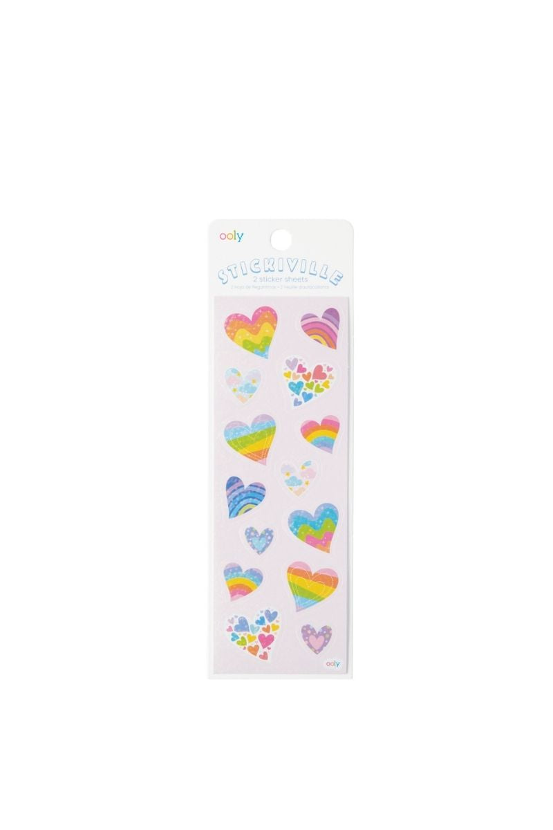 Ooly Stickiville Çıkartmalar - Rainbow Hearts