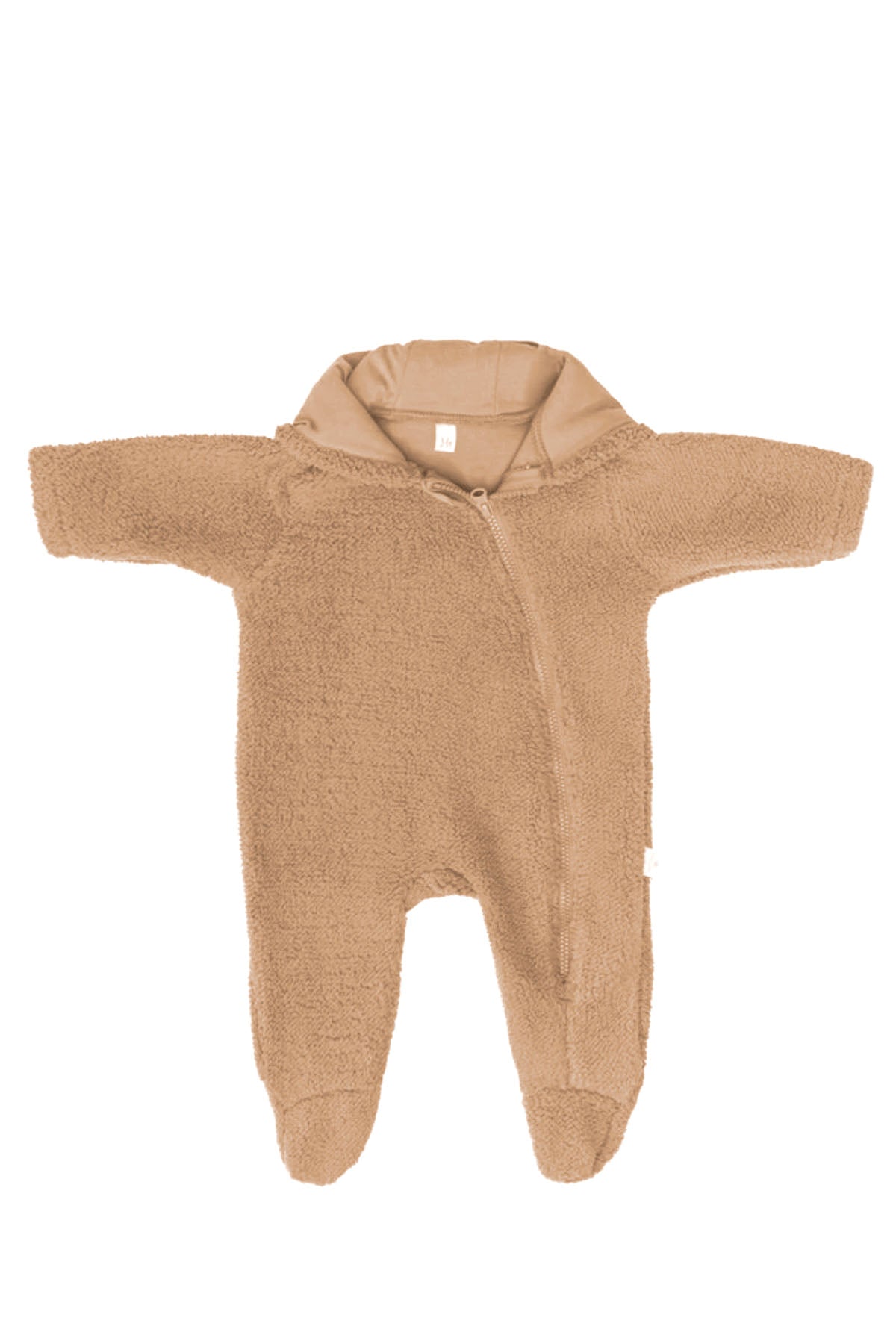 Bear Ears Hooded Plush Jumpsuit