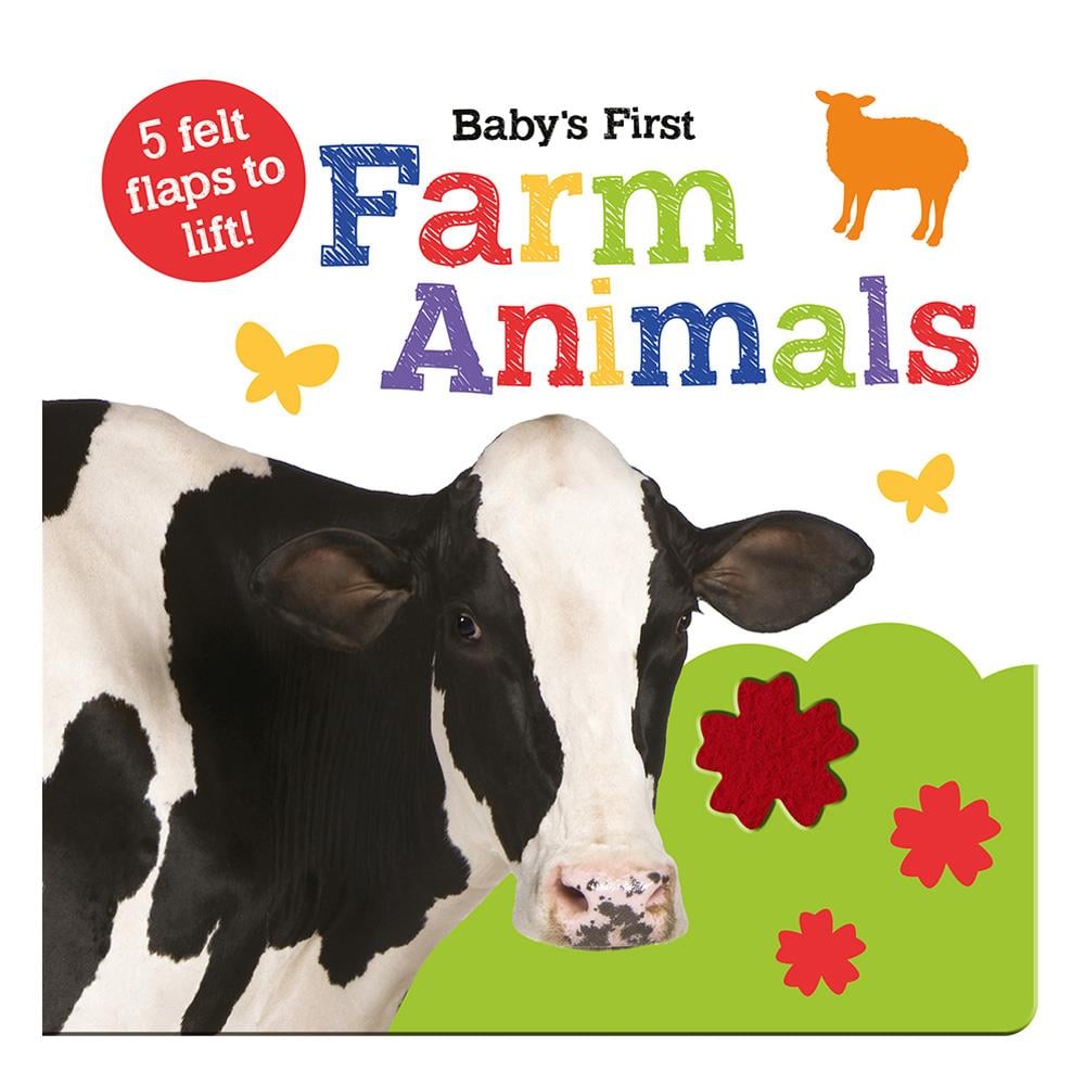 Baby First Farm Animals- 5 Felt Flaps To Lift Bo