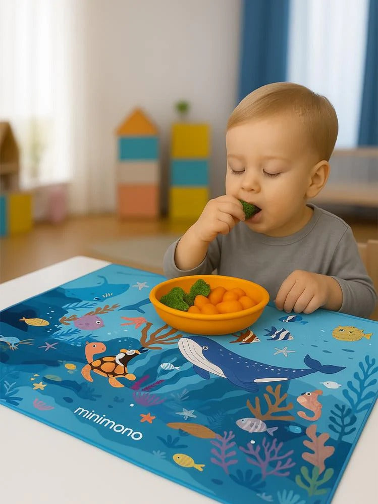 Minimono Tek Kullanımlık Beslenme Örtüsü - 30 Adet - Deniz Canlıları