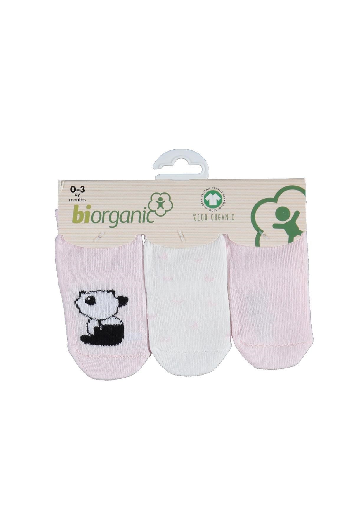 Biorganic Elegant Panda 3'lü Yenidoğan Çorap