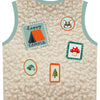 Camper Patchwork Peluş Yelek - Bej