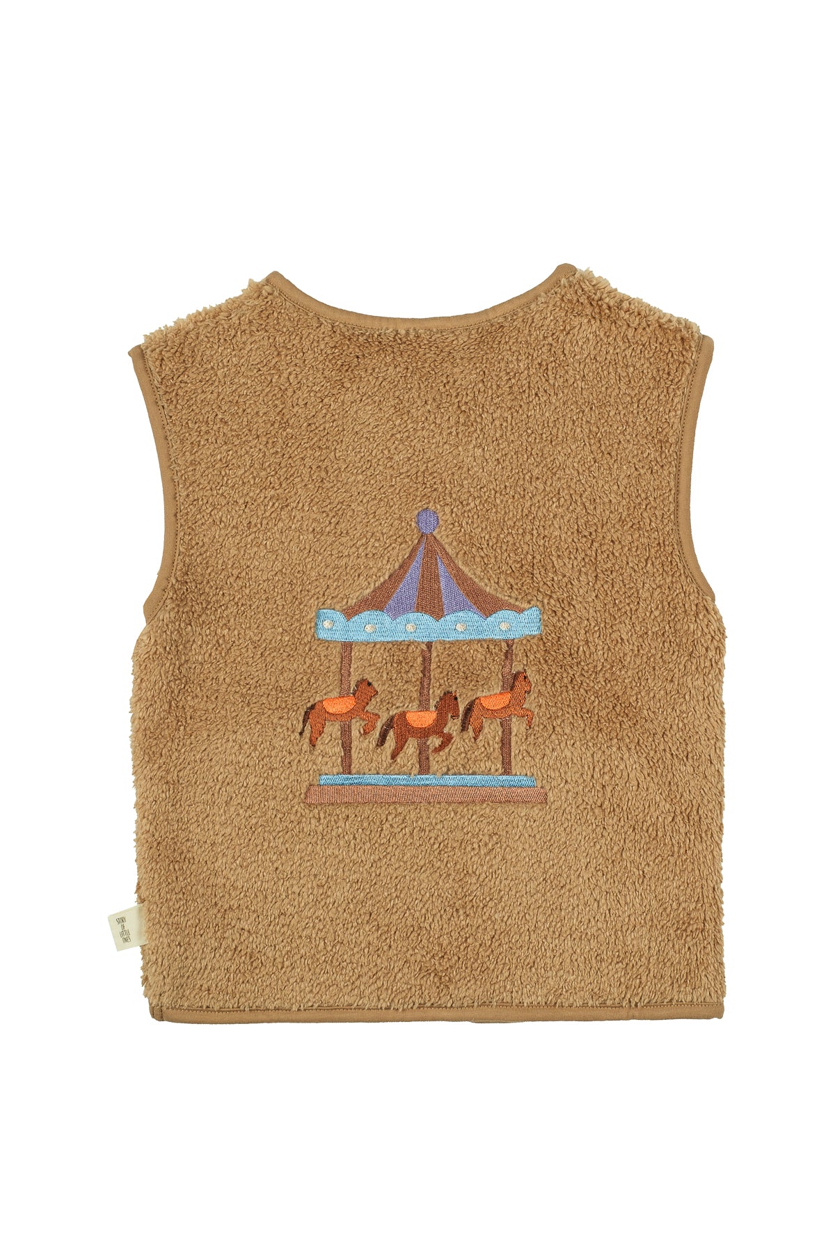 Carousel Peluş Yelek - Karamel