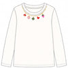 Charm Detaylı Uzun Kollu T-shirt Beyaz