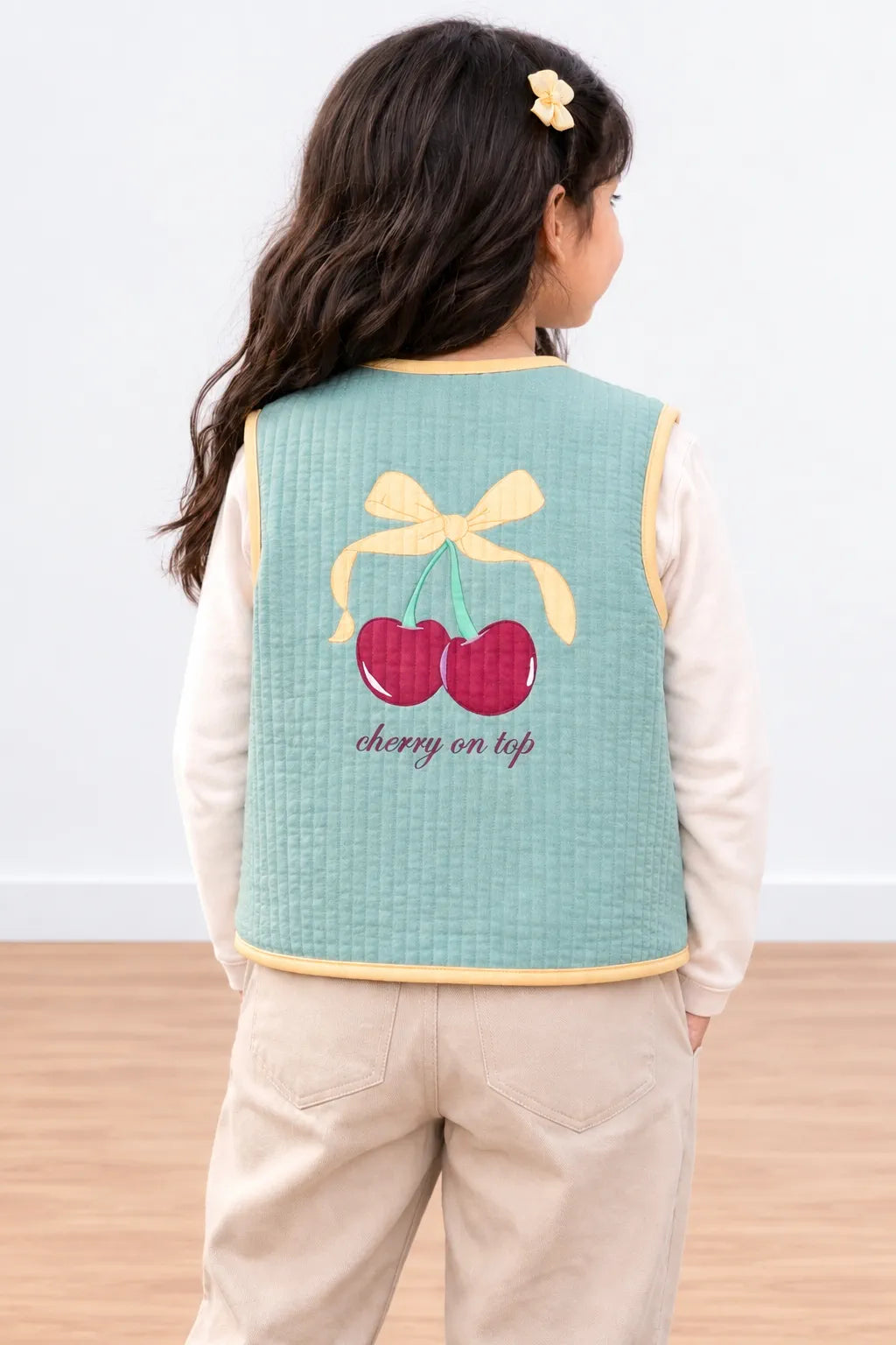 Cherry Kapitone Yelek Mint